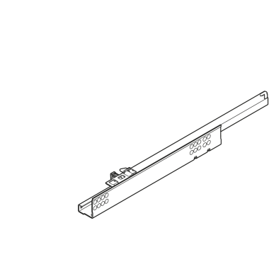 TANDEM част. выдвиж., 30 кг, НД=260 мм, с фиксатором, правая