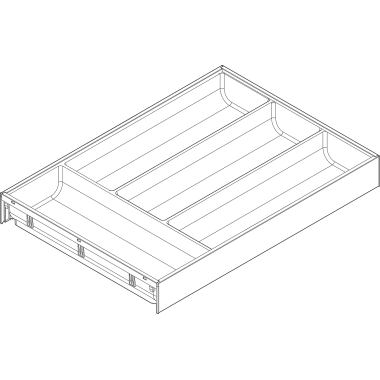 AMBIA-LINE  лоток для столових приборів для LEGRABOX, пластмаса / сталь, 4 лотки, НД=450 мм, ширина=300 мм