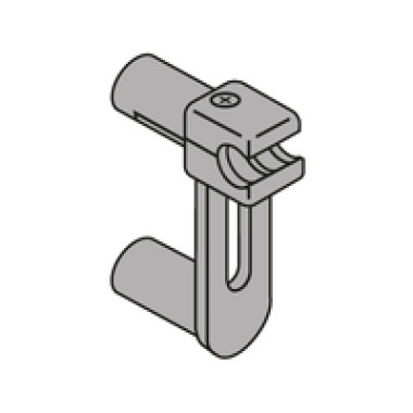 Тримач поперечного бортика, подвійний, сірий