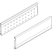 Бічна стінка перф. Н=131,4мм, L=500мм лів+прав, біла (к-кт)