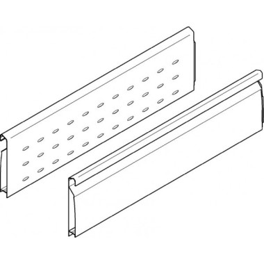 Бічна стінка перф. Н=131,4мм, L=550мм лів+прав, сіра (к-кт)