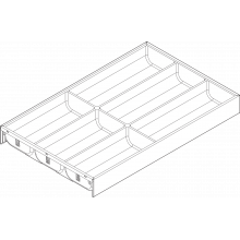 AMBIA-LINE  лоток для столових приборів для LEGRABOX, пластмаса / сталь, 6 лотків, НД=500 мм, ширина=300 мм