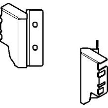 Кріпл. задньої стінки кутових ящиків, л+п, сірий (к-кт)