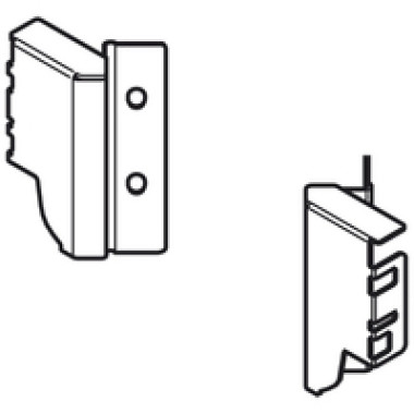 Кріпл. задньої стінки кутових ящиків, л+п, білий (к-кт)