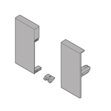 Кріплення передньої панелі внутрішнього ящика ANTARO, висота К лів+прав, шовковий білий