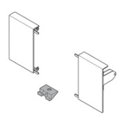 Кріплення передньої панелі внутрішнього ящика INTIVO, висота M л+п, шовковий білий