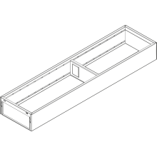 AMBIA-LINE рама для LEGRABOX, L=500мм, ширина=100мм, сірий оріон