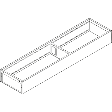 AMBIA-LINE рама для LEGRABOX, L=500мм, ширина=100мм, сірий оріон