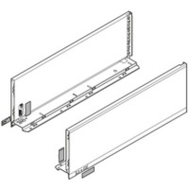 LEGRABOX боковина L=550 C, ліва+права, білий шовк, матовий