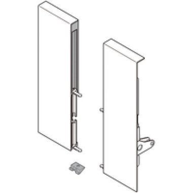 Кріплення передньої панелі внутрішнього ящика INTIVO, висота D, л+п, білий шовк