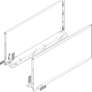 LEGRABOX царга, висота C (177,0 mm), НД=600 мм, ліва/права, LEGRABOX pure