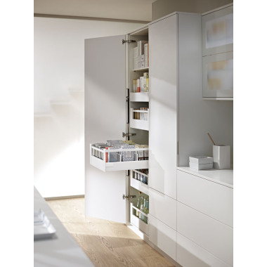 Тандембокс вн. ANTARO 550D одинарний релінг, білий шовк