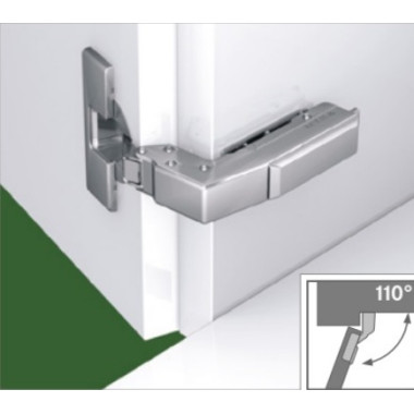 TIOMOS Hinge TS Click-on 110°, B-BP, C95, ni Петля Soft-close напівнакладна '110° під саморіз